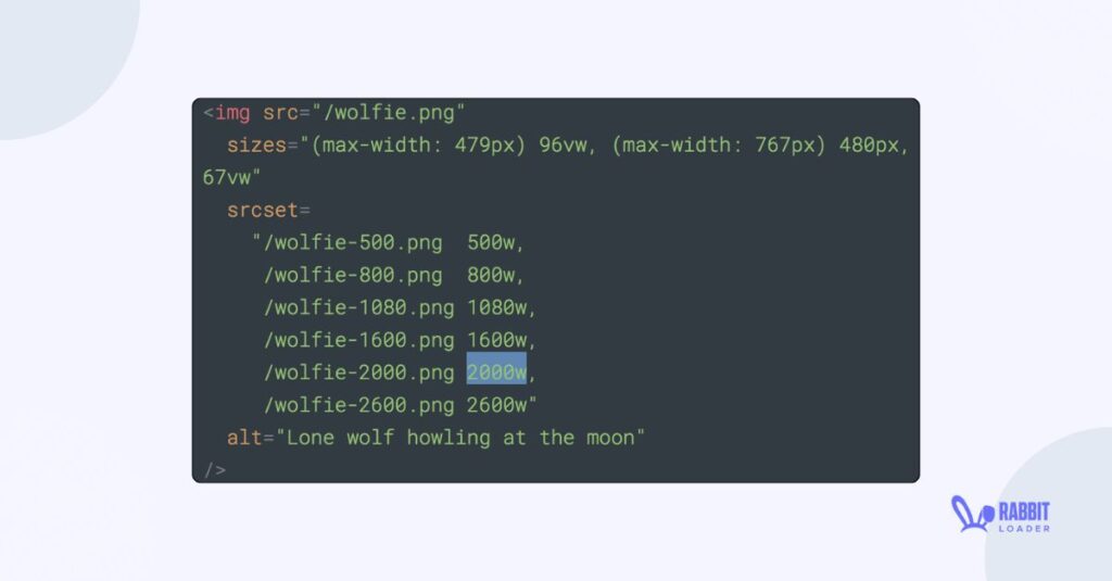 Size Attribute Of  Images