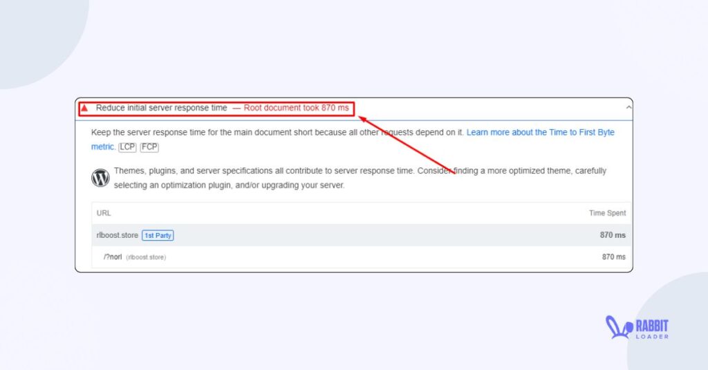 Reduce server response time