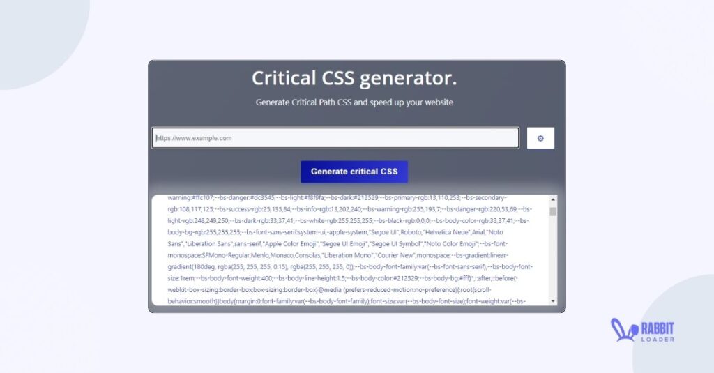 Critical CSS Generator