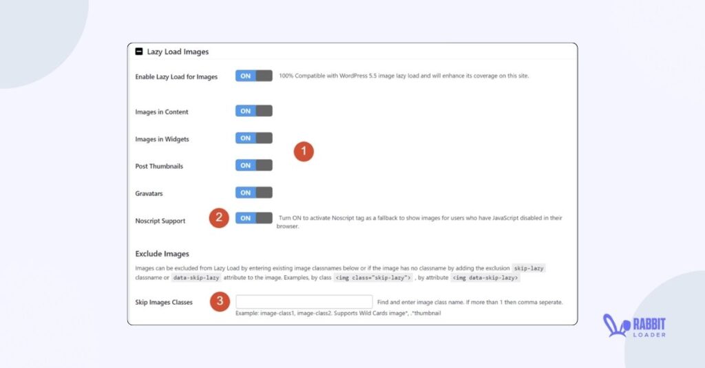 Divi lazy loading setting