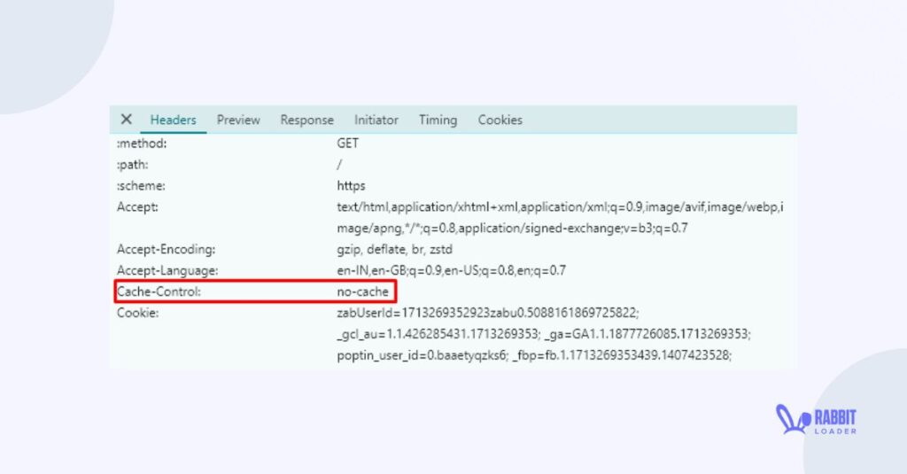 Cache control nocache