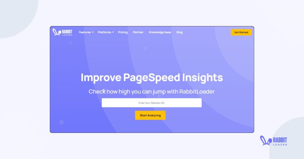 RabbitLoader home page banner