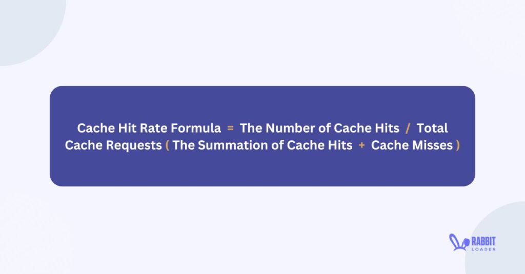 Cache hit rate formula