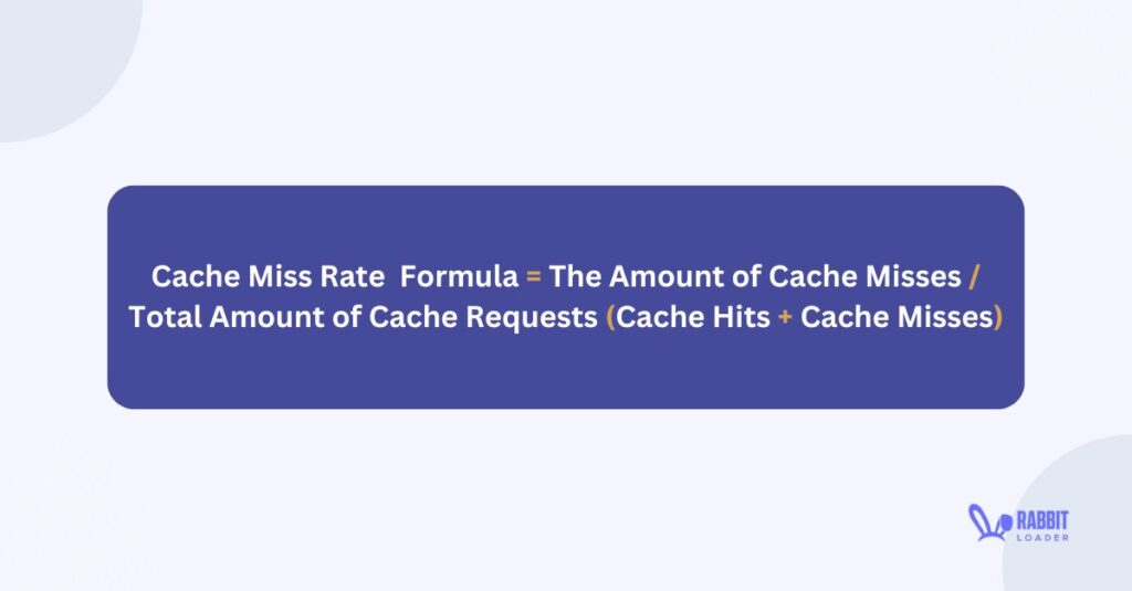 Cache miss rate formula