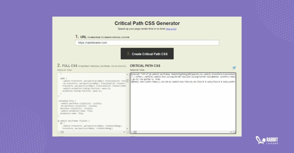 critical css generator