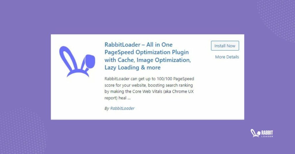 RabbitLoader cache plugin