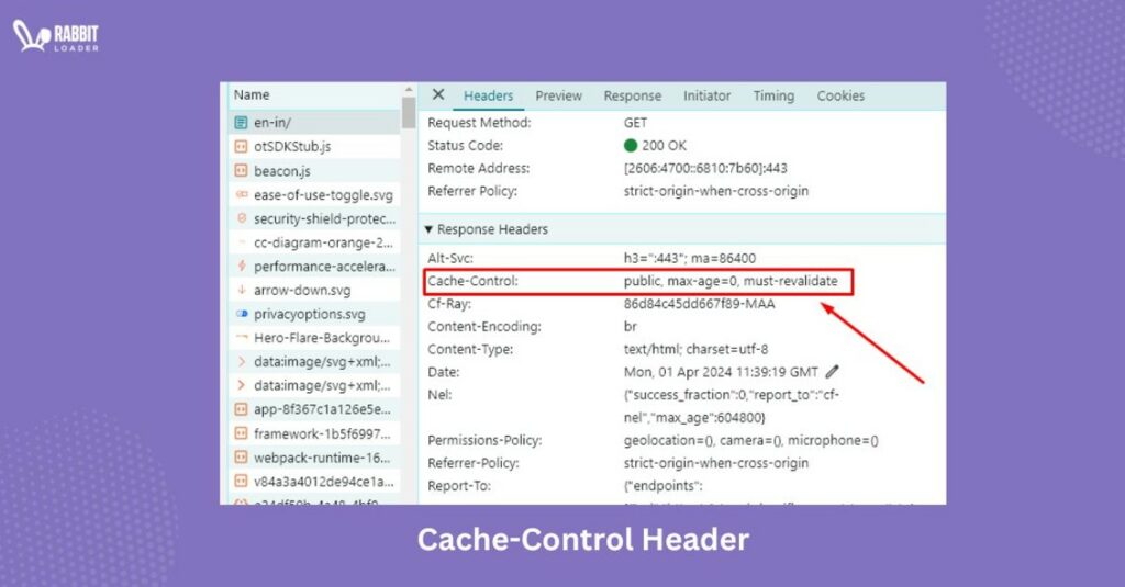 cache control header