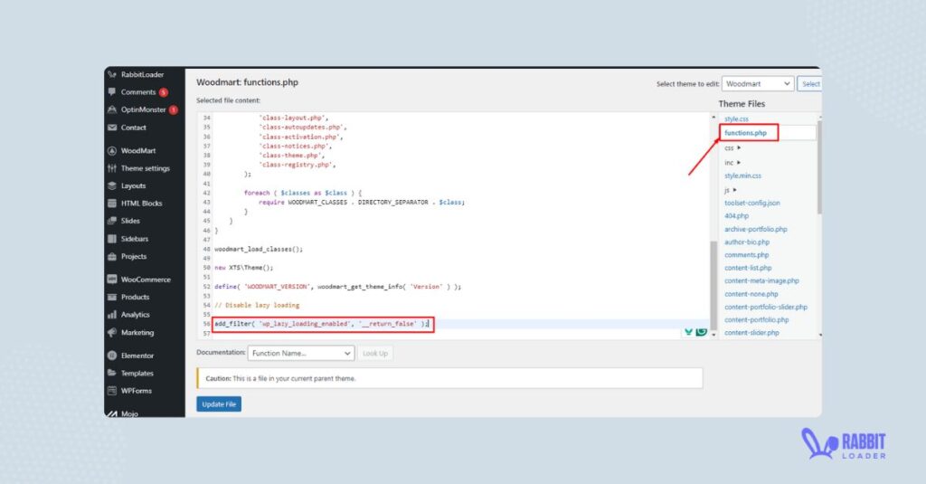 Lazy Loading Enable code, WordPress Media Library Not Loading
