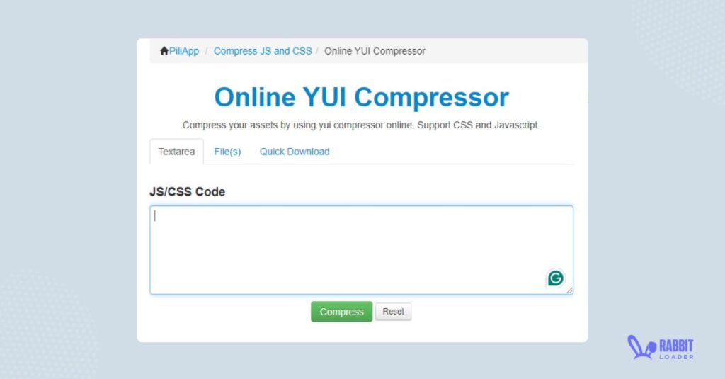 Online YUI Compressor, 