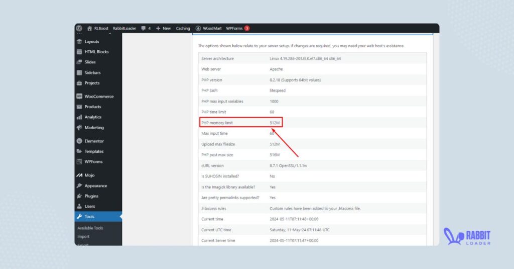 Upload folder change permissions, PHP Memory limit
