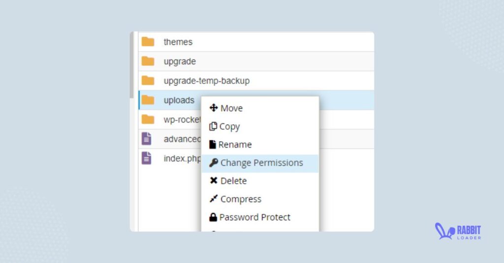 change permission, 