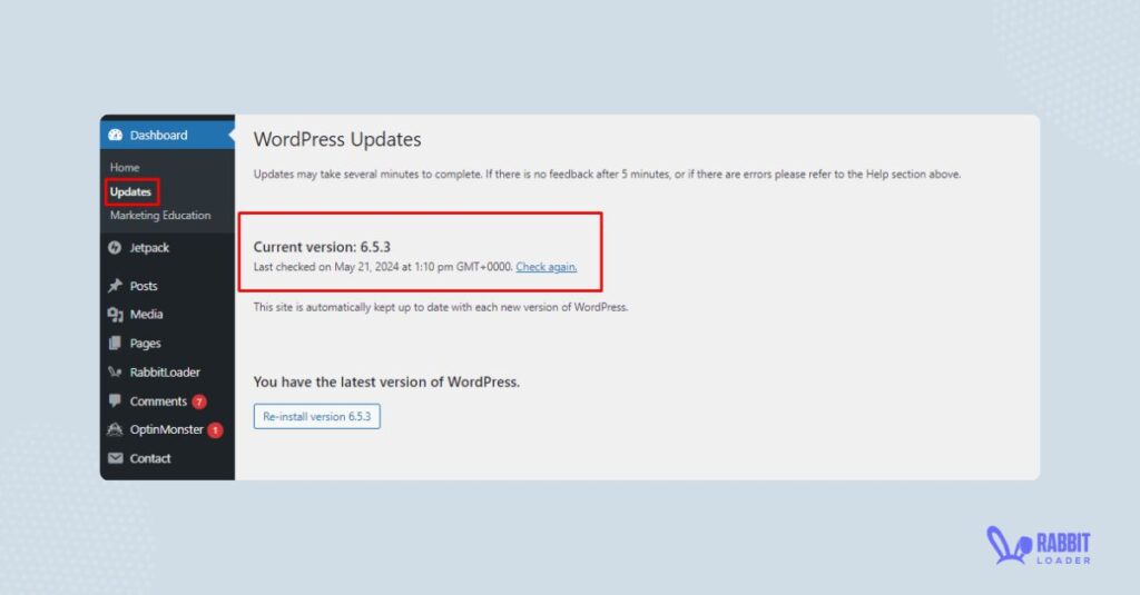 Wordpress current version