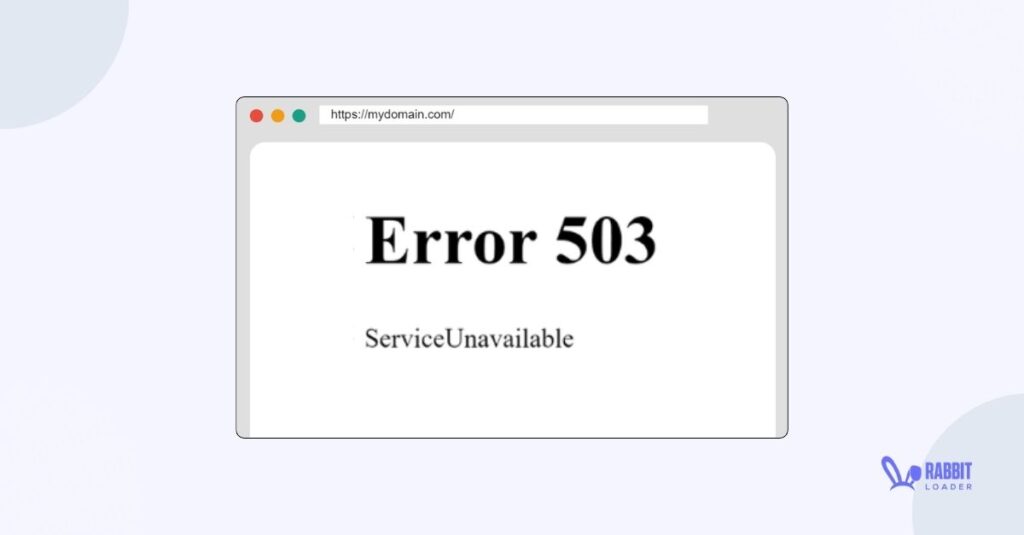 503 server unreachable