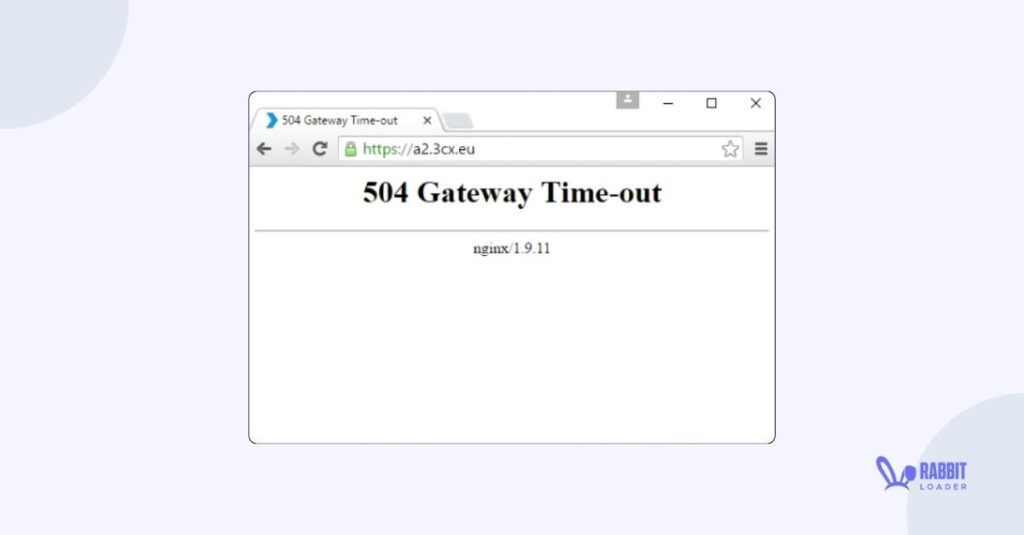 504 gateway timeout