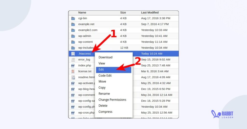 Htaccess file
