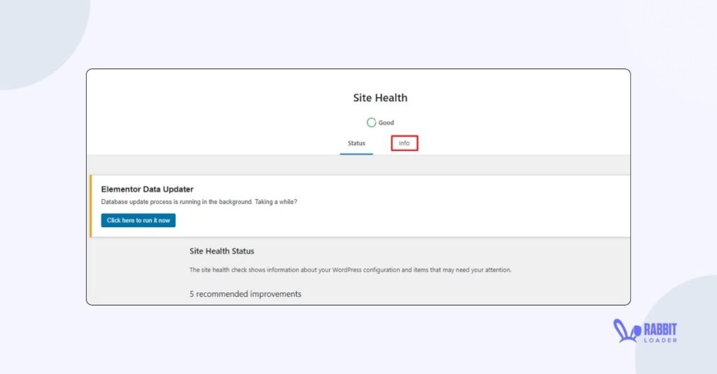 Site health info