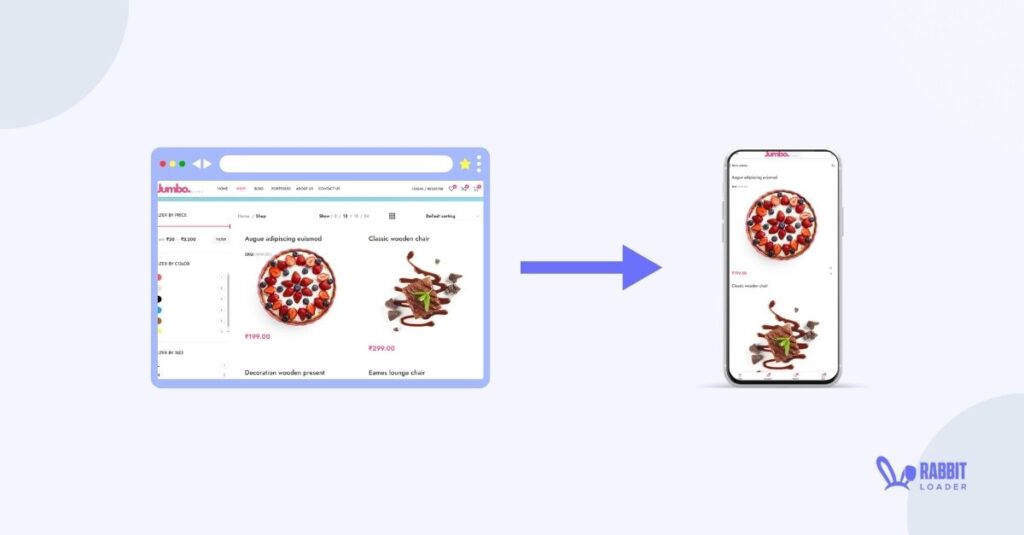 mobile responsive webpage